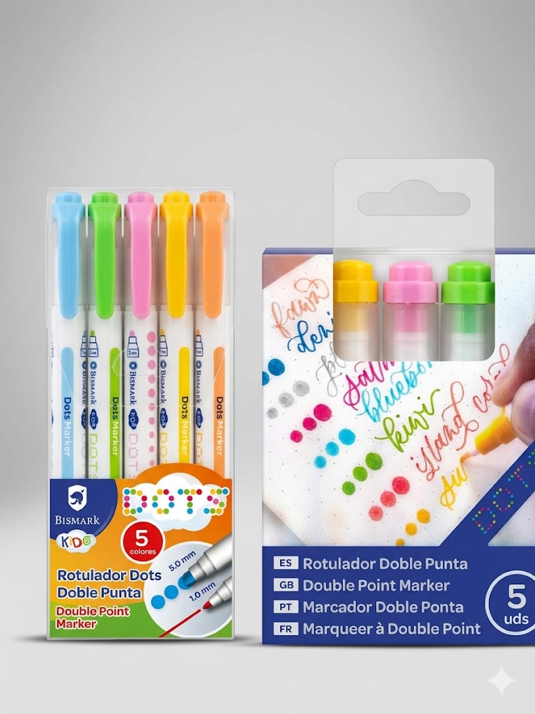 Rotuladores Dots Doble Punta Bismark 5 uds