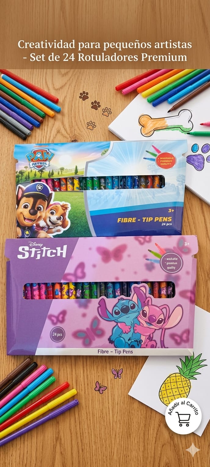 Set 24 Rotuladores Premium Disney