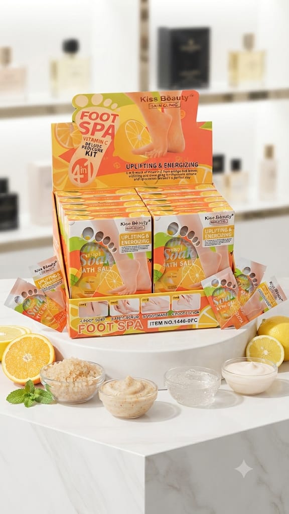 Kiss Beauty Foot Spa Vitamin C Deluxe Pedicure Kit 4 en 1