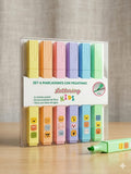 Set 6 Marcadores Lettering Kids con Pegatinas