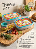 Set 4 Tapers PlasticForte Rectangulares Anidables