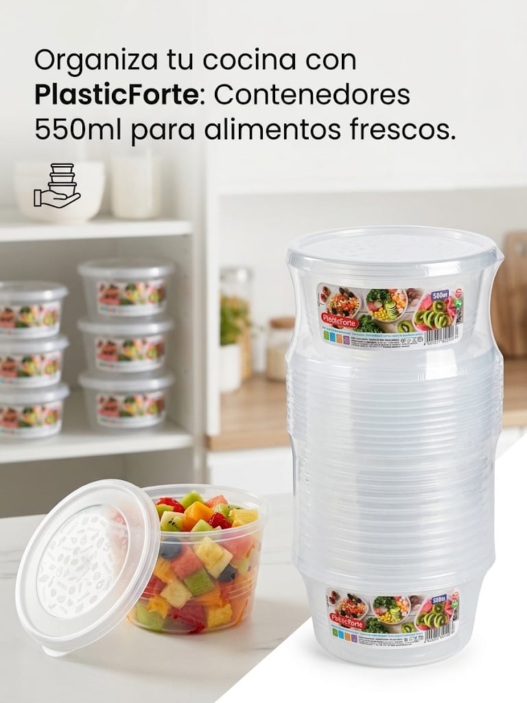 Taper Redondo PlasticForte 550ml Transparente