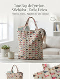 Tote bag Perritos Salchicha - estampado dachshund