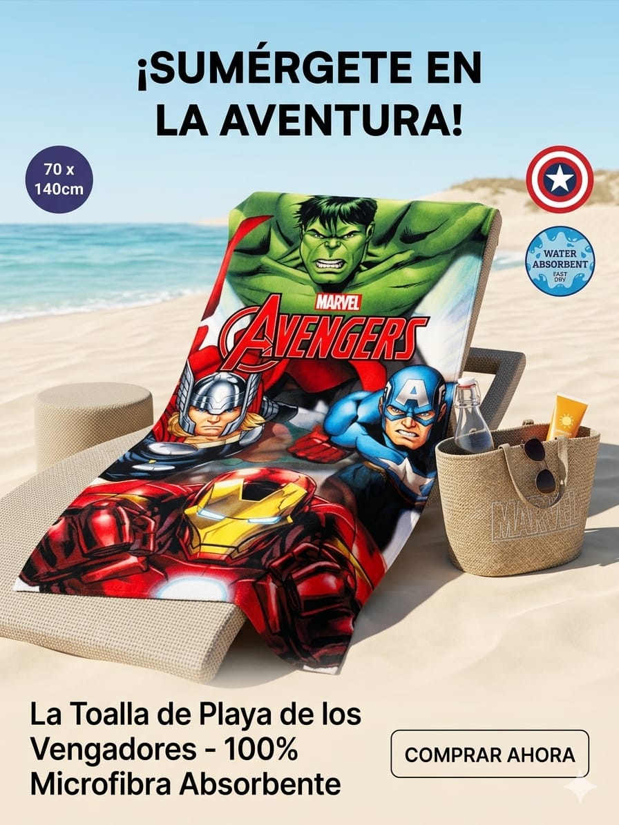 Toalla de Playa Marvel Avengers 70x140cm