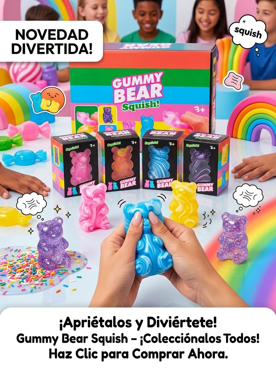 Gummy Bear Squishy Squish - Osito Antiestrés