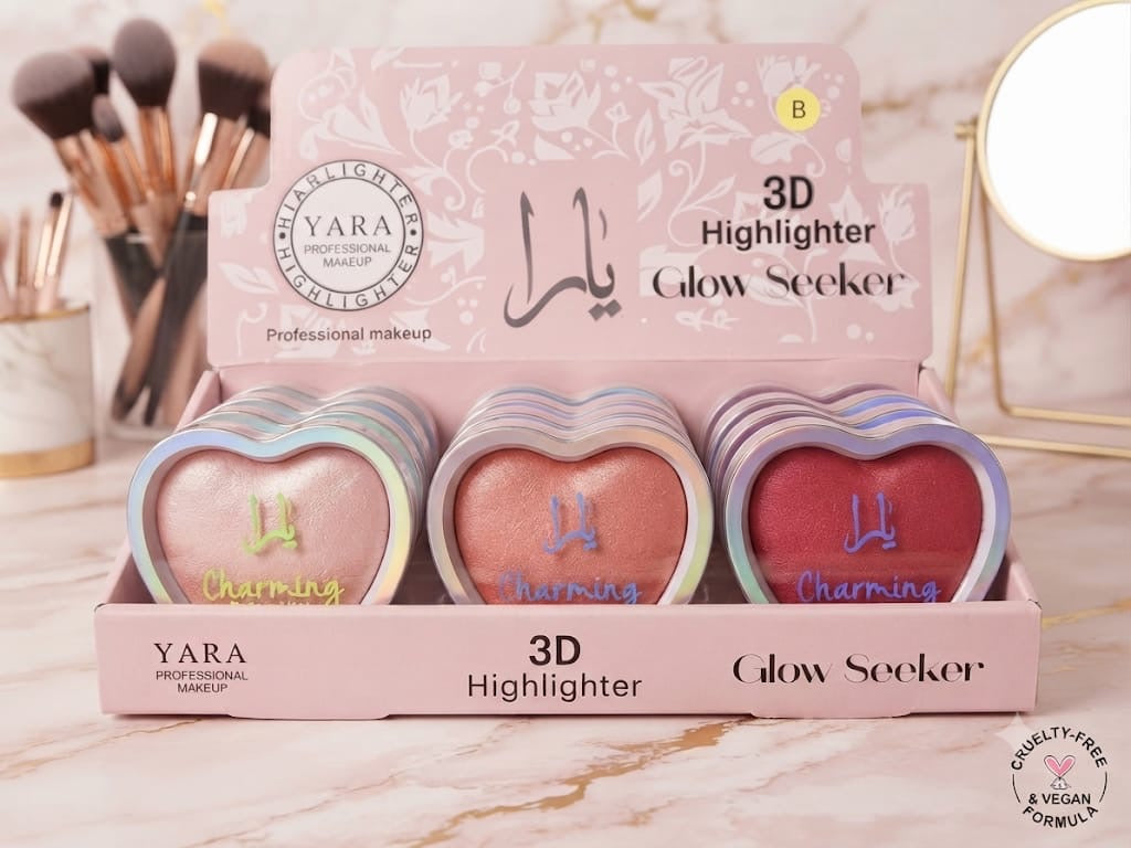 YARA 3D Highlighter Glow Seeker Charming tonos cálidos