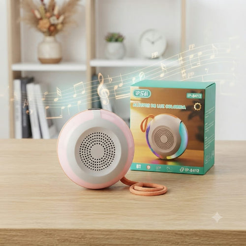 Altavoz redondo IP-8412 con luz de colores