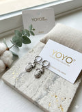 Pendientes Aro Huggie Piña Plateado - Acero Inoxidable | YOYO Premium Steel