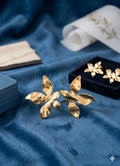 Pendientes Flor Pétalos Dorados - Statement | Acero Inoxidable