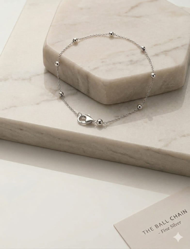 Pulsera Ball Chain Fine Silver