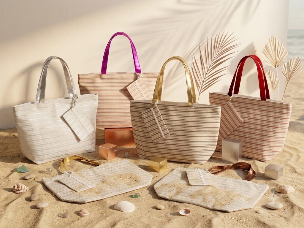 Bolso Tote Aurora Stripes — Con Neceser Extraíble