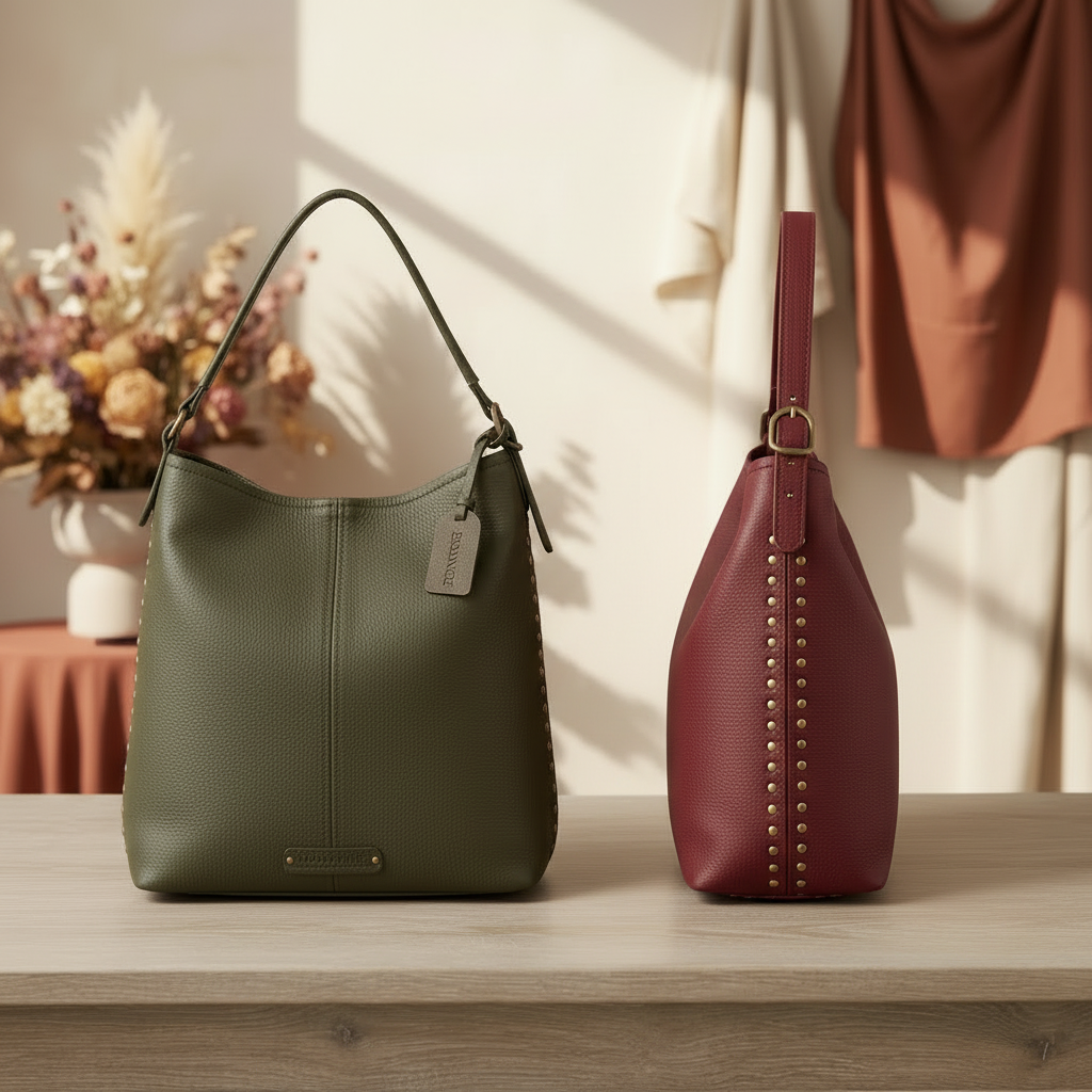 Bolso de frente y de perfil