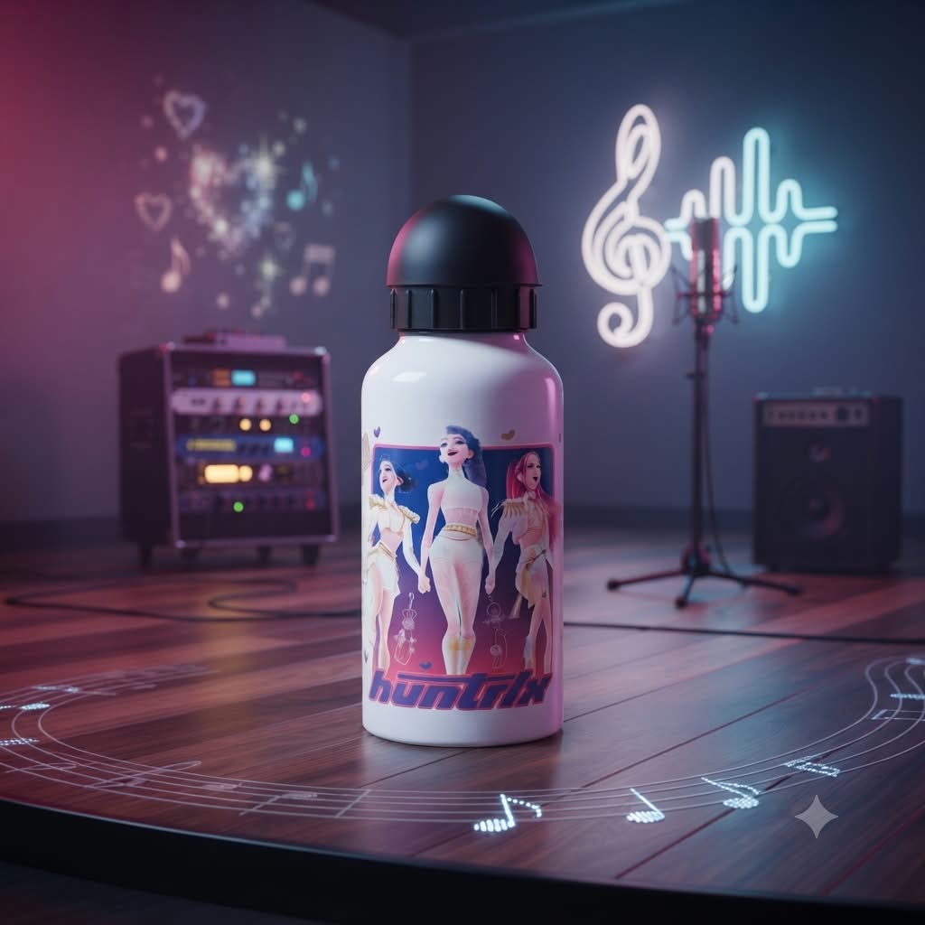 Botella de Acero Kpop Huntrix - Diseño musical con artistas