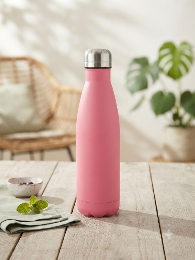 Botella térmica rosa acero inoxidable 500ml