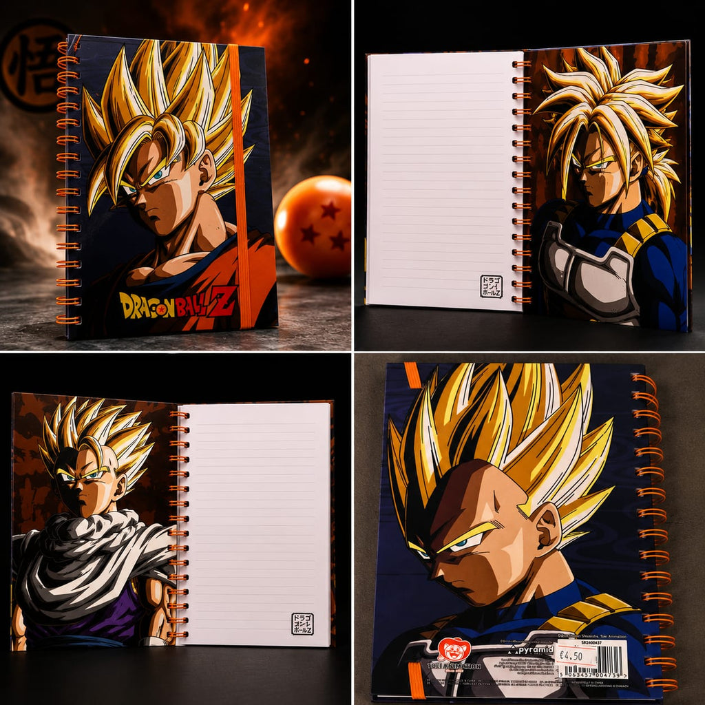 Cuaderno Espiral Dragon Ball Z - Goku, Vegeta, Trunks