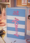 Cuaderno Espiral Pink Panther A5 Rayas Azul y Blanco