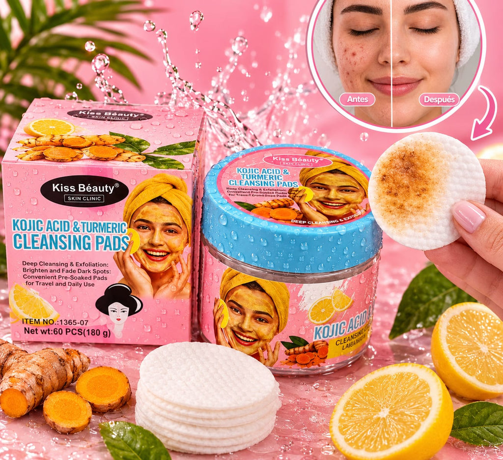 Discos Limpiadores y Exfoliantes Kiss Béauty Kojic Acid & Turmeric 60 uds