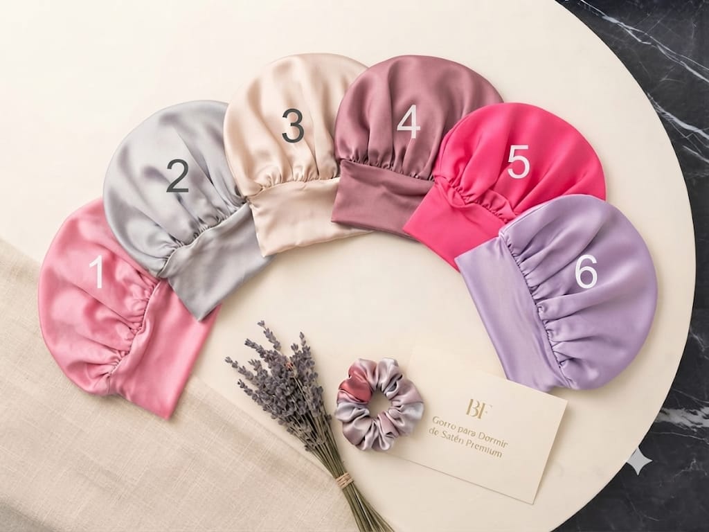 BF Gorro para Dormir de Satén Premium - 6 Colores