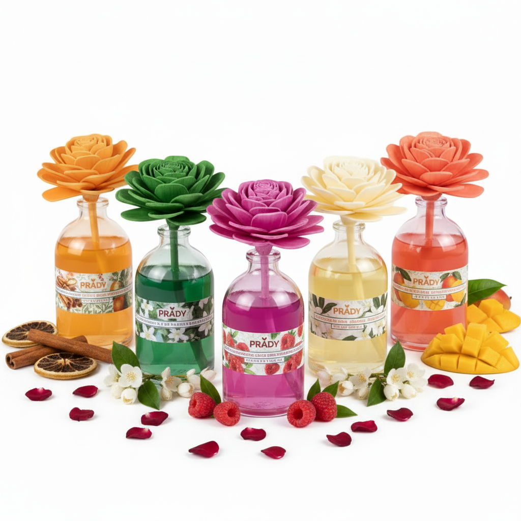 Ambientador Magic Flower PRADY - Colección completa con pétalos e ingredientes naturales