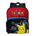 Mochila Pokémon Pikachu bicolor roja y negra con Pokéball
