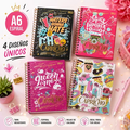 Cuaderno Espiral Capricho A6 - 4 diseños únicos