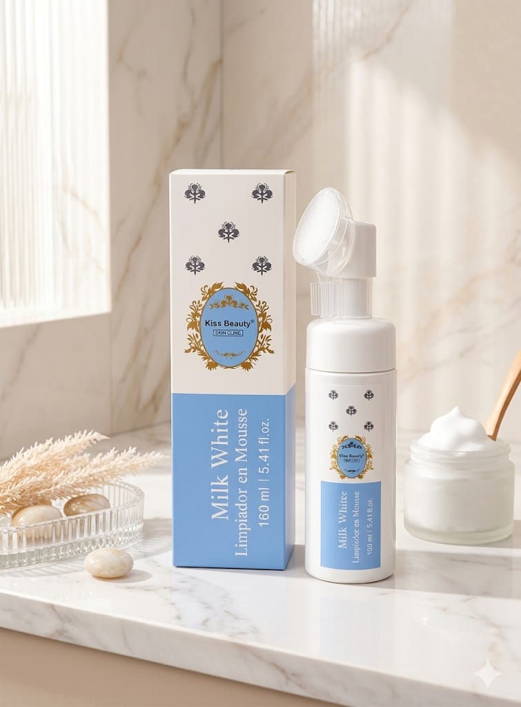 Limpiador Facial en Mousse Kiss Beauty Milk White