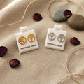 Pendientes Cruz Circular Stainless Steel