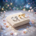 Pendientes Minnie Mouse silueta acero inoxidable plata y dorado licencia oficial Disney