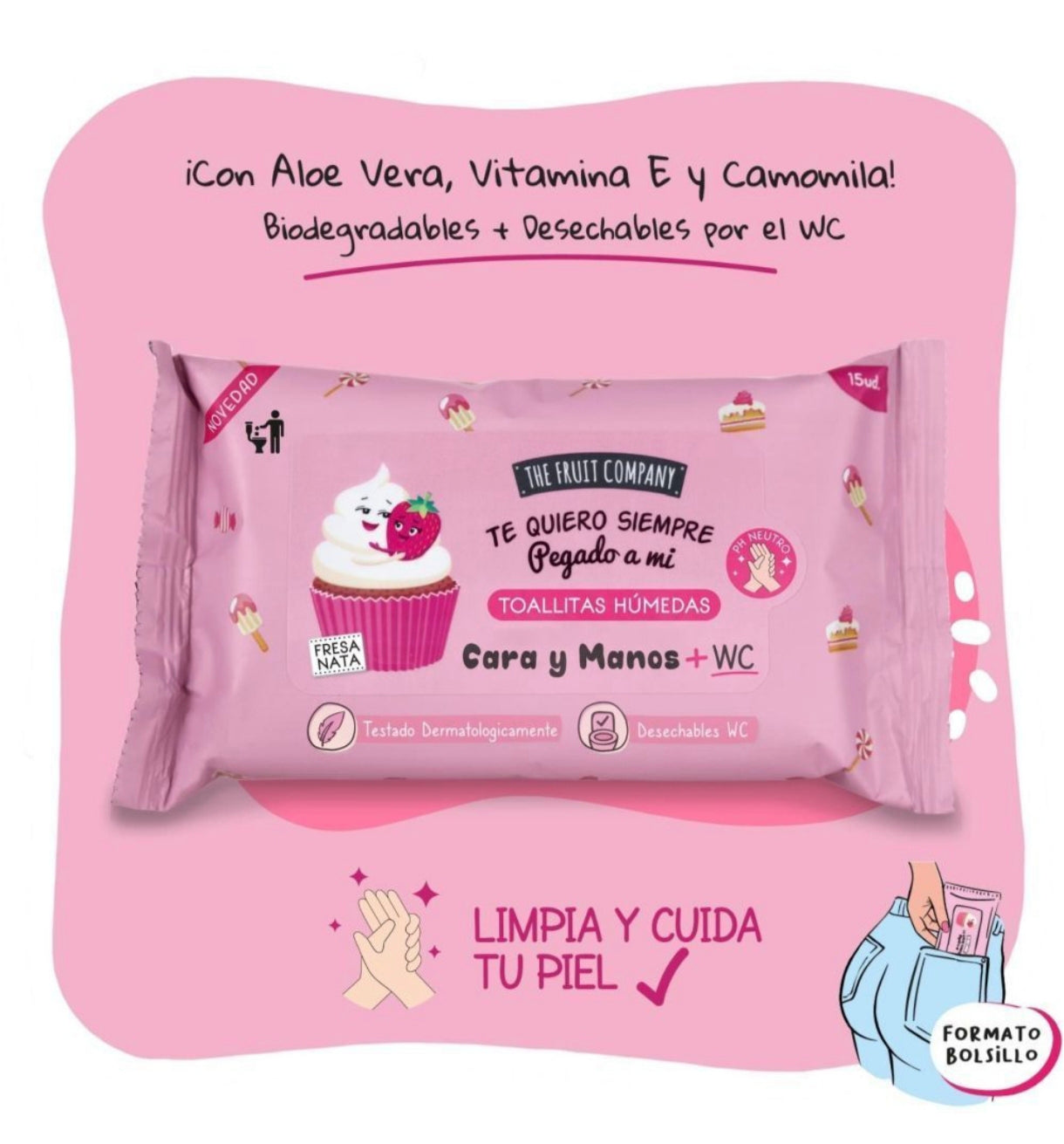 Toallitas Húmedas The Fruit Company - Elige tu Aroma