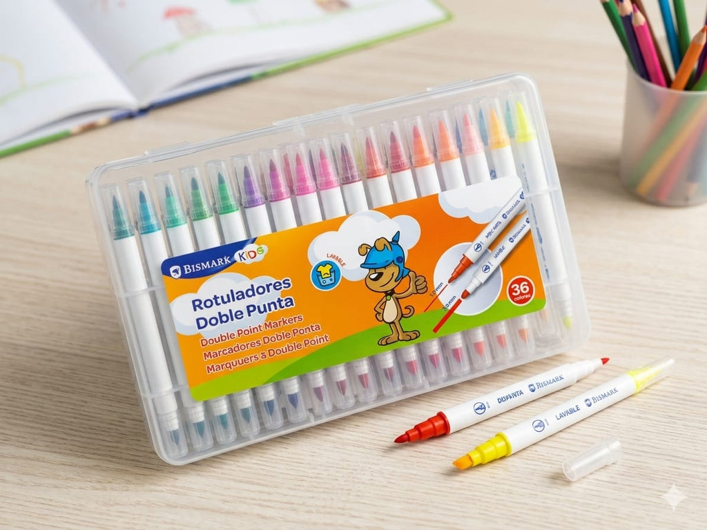 Set 36 Rotuladores Doble Punta Bismark Kids